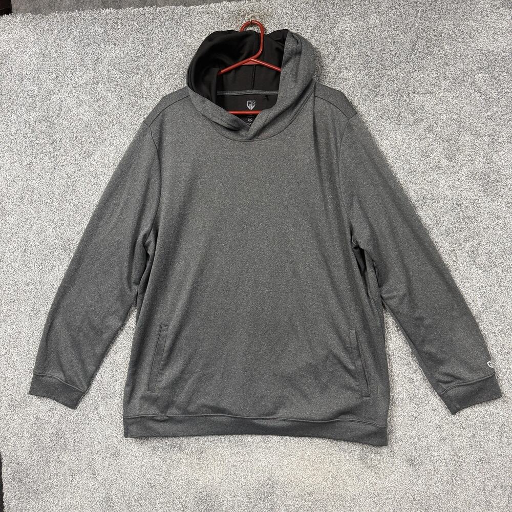 Graham Luxe Hoodie Mens 2XL Gray Lightweight Jersey Pullover Pockets Athleisure